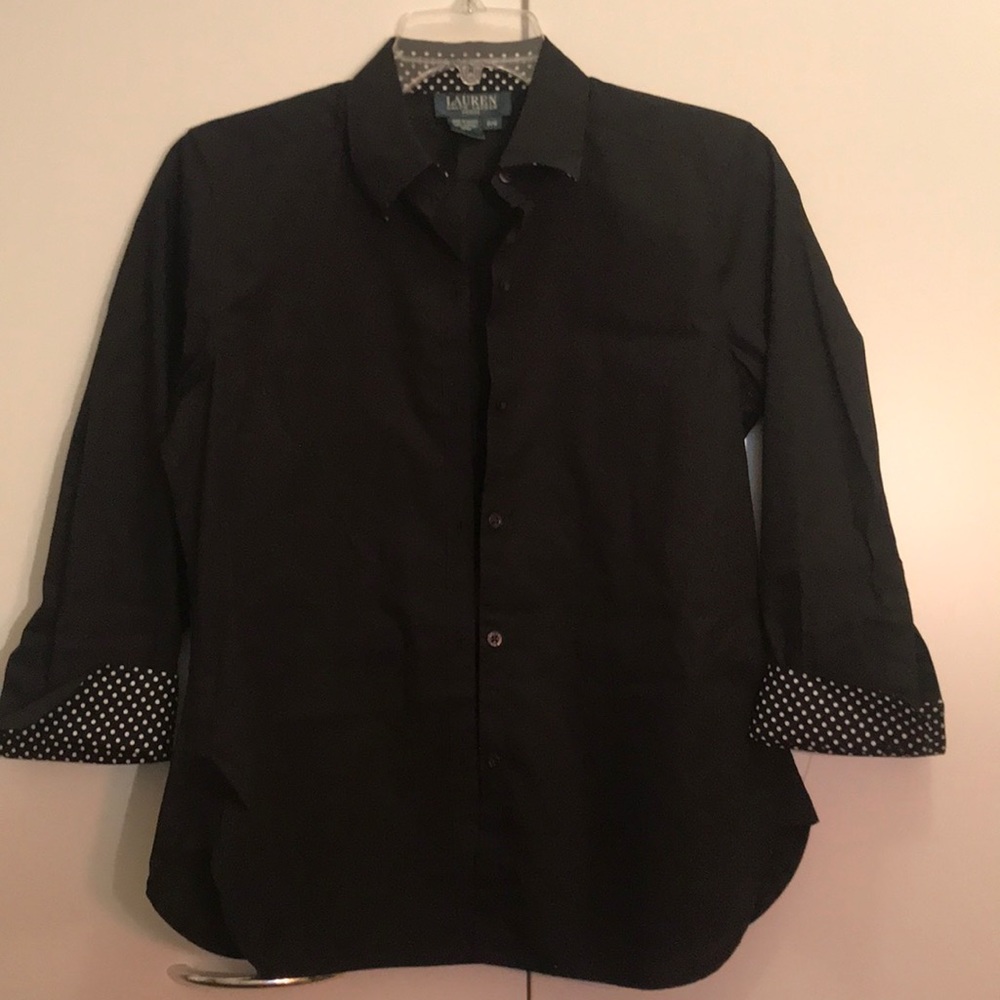 Women’s Top button down, black
